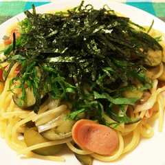 1人分☆茄子と葱の和風パスタ-レシピのメイン写真