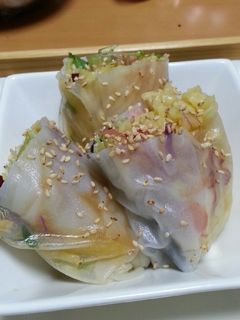 まるちゃん製麺冷やし中華で生春巻き-レシピのメイン写真