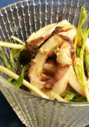 イカと水菜の*怪味ソース和え-レシピのメイン写真