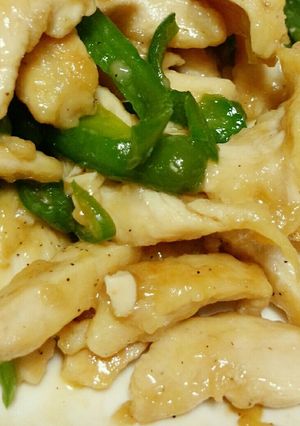 鶏ささみとピーマンのオイスターソース炒め-レシピのメイン写真