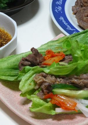 焼き肉のレタス包み-レシピのメイン写真