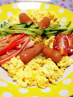 まるちゃん正麺3つの味を楽しむ冷やし中華-レシピのメイン写真