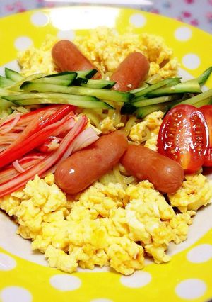 まるちゃん正麺3つの味を楽しむ冷やし中華-レシピのメイン写真