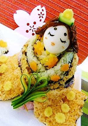 ひな祭り　お内裏様とお雛様のお寿司♪-レシピのメイン写真