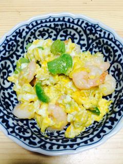 そら豆とエビの卵炒め-レシピのメイン写真