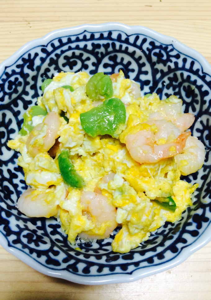 そら豆とエビの卵炒め-レシピのメイン写真