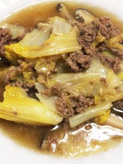 しいたけ白菜ミンチの鶏ガラスープ煮込み-レシピのメイン写真