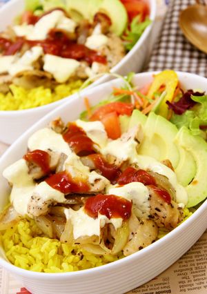 鶏胸肉のチキンオーバーライス！ランチに♡-レシピのメイン写真