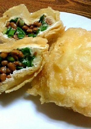 ニラと納豆のカリッと包み揚げ-レシピのメイン写真