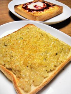 焼おにぎりトースト-レシピのメイン写真