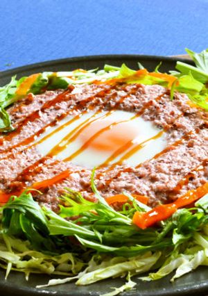 イカゲソと長芋（大和芋）の和風ハンバーグ-レシピのメイン写真