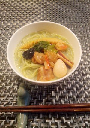 ほうれんそうスープそうめん-レシピのメイン写真