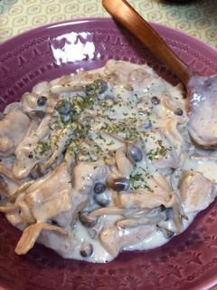 鶏肉(豚バラ)ときのこのクリーム煮-レシピのメイン写真