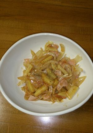 残り物でokじゃがいもと玉ねぎをソースで-レシピのメイン写真