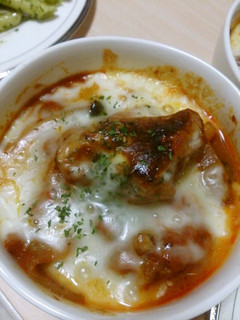 ワインに合う♪鶏肉のトマト煮チーズ乗せ-レシピのメイン写真