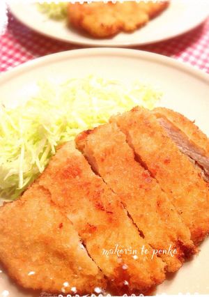 簡単！卵なし少ない油で衣サクサクとんかつ-レシピのメイン写真