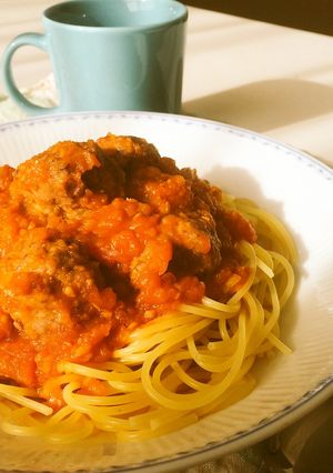ベラノッテ♪ベジタリアン豆ボールパスタ-レシピのメイン写真