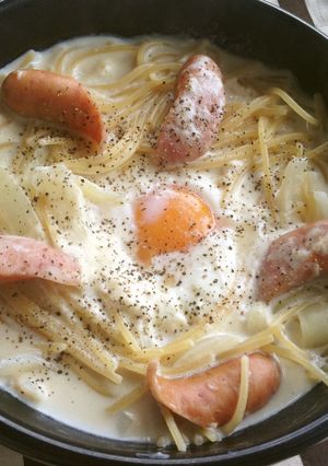 豆乳スープのカルポーナーラ-レシピのメイン写真