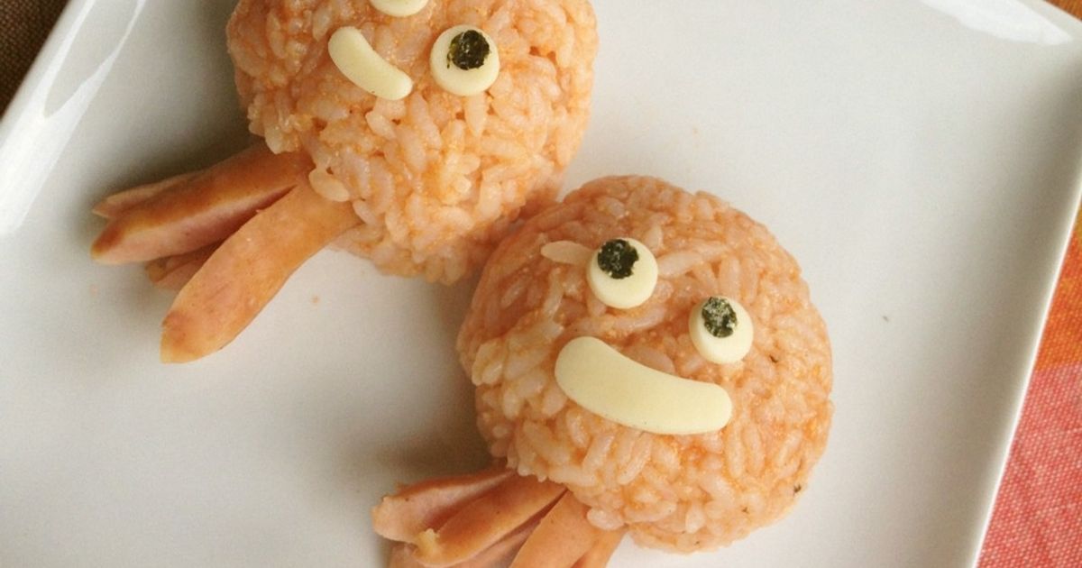 おにぎり＆タコさんウインナー☆ベビーヘアクリップ ヘアゴム