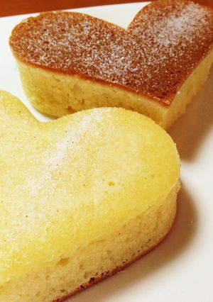 ハート型ホットケーキ♪ふわふわ〜(^^)-レシピのメイン写真