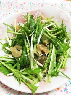 ザーサイと水菜のごまサラダ-レシピのメイン写真