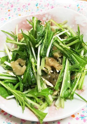 ザーサイと水菜のごまサラダ-レシピのメイン写真