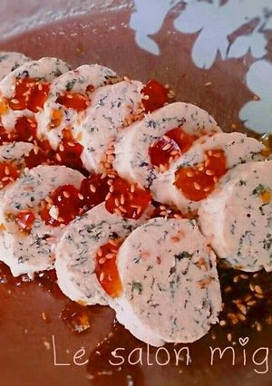 材料２つ♪レンジでチキンハム-レシピのメイン写真