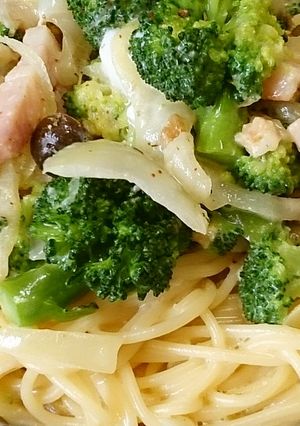 牛乳とチーズの野菜たっぷりカルボナーラ-レシピのメイン写真