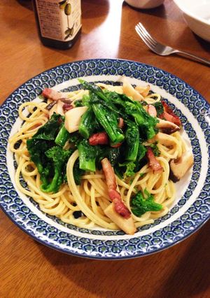 菜の花とベーコンのパスタ-レシピのメイン写真