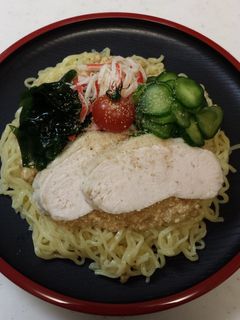 丸ちゃん正麺と豆腐でごまだれ冷やし中華-レシピのメイン写真