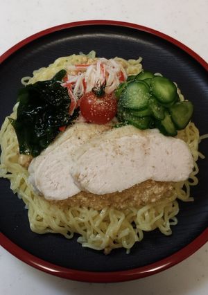 丸ちゃん正麺と豆腐でごまだれ冷やし中華-レシピのメイン写真