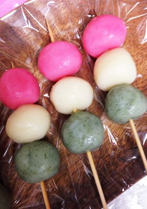 だんご粉と豆腐で!三色団子-レシピのメイン写真
