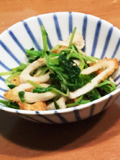豆苗とちくわの酢の物-レシピのメイン写真