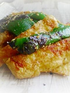 簡単♪油あげと焼きピーマンのゴマ和え-レシピのメイン写真