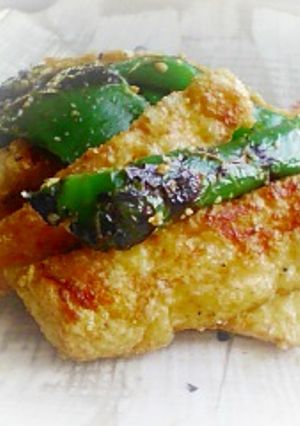 簡単♪油あげと焼きピーマンのゴマ和え-レシピのメイン写真