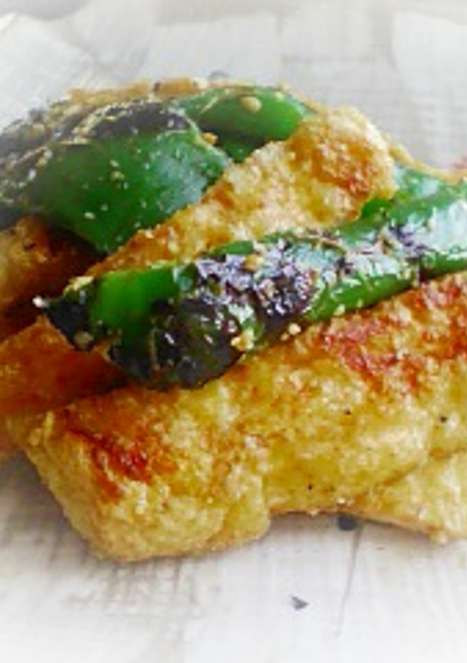簡単♪油あげと焼きピーマンのゴマ和え-レシピのメイン写真