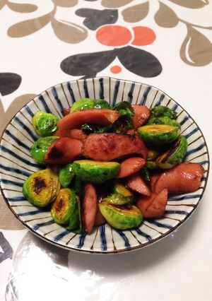 芽キャベツ炒め-レシピのメイン写真