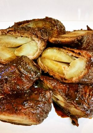 ゴボウの甘辛肉巻-レシピのメイン写真