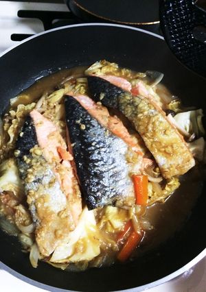フライパンで＊鮭のちゃんちゃん焼き-レシピのメイン写真