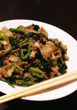 蕪のひき肉の炒め物-レシピのメイン写真