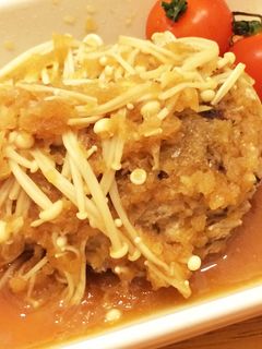 しいたけハンバーグとオニオンソース-レシピのメイン写真