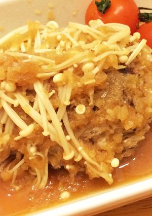 しいたけハンバーグとオニオンソース-レシピのメイン写真