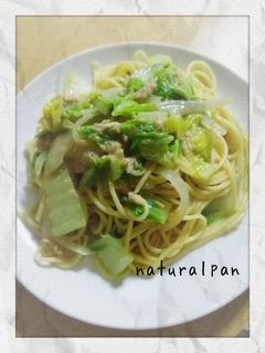 ツナと白菜の和風パスタ-レシピのメイン写真