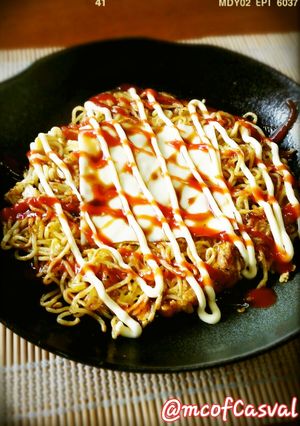 混ぜて焼くだけ♪包まないオムソバ♪-レシピのメイン写真
