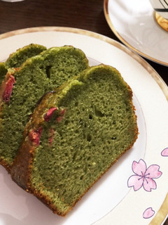 簡単♪さくらの抹茶パウンドケーキ-レシピのメイン写真