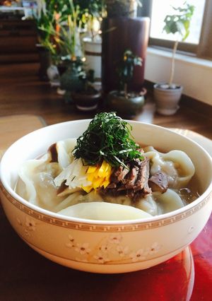 韓国家庭料理 お餅入りマンドゥックスープ-レシピのメイン写真