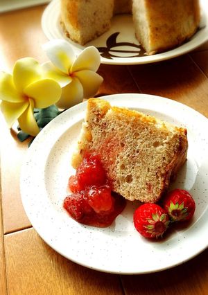 ひな祭り❤母の日❤ホケミで簡単苺シフォン-レシピのメイン写真