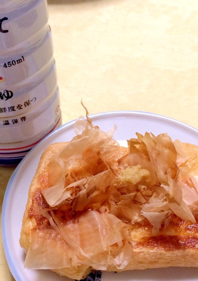 簡単おつまみ☆焼き油揚げには生姜しょうゆ-レシピのメイン写真
