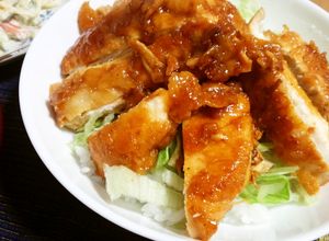 鶏むね肉を照り焼きで☆ガッツリむねテリ丼-レシピのメイン写真