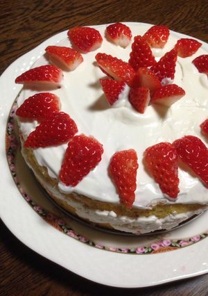 いちごのババロアショートケーキ-レシピのメイン写真